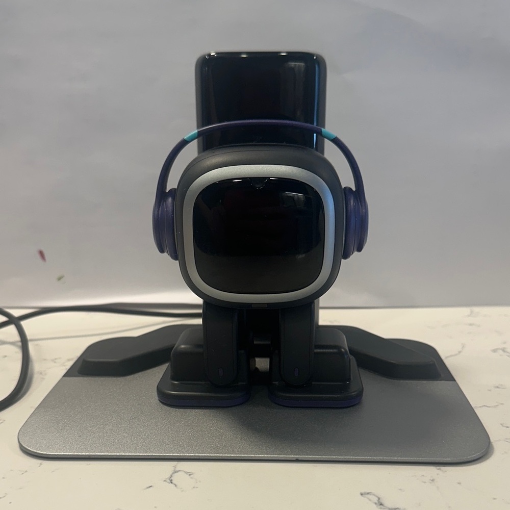 EMO Pet AI Desk Robot Companion with charger stand